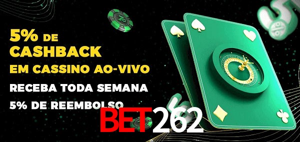 Promoções do cassino ao Vivo bet262